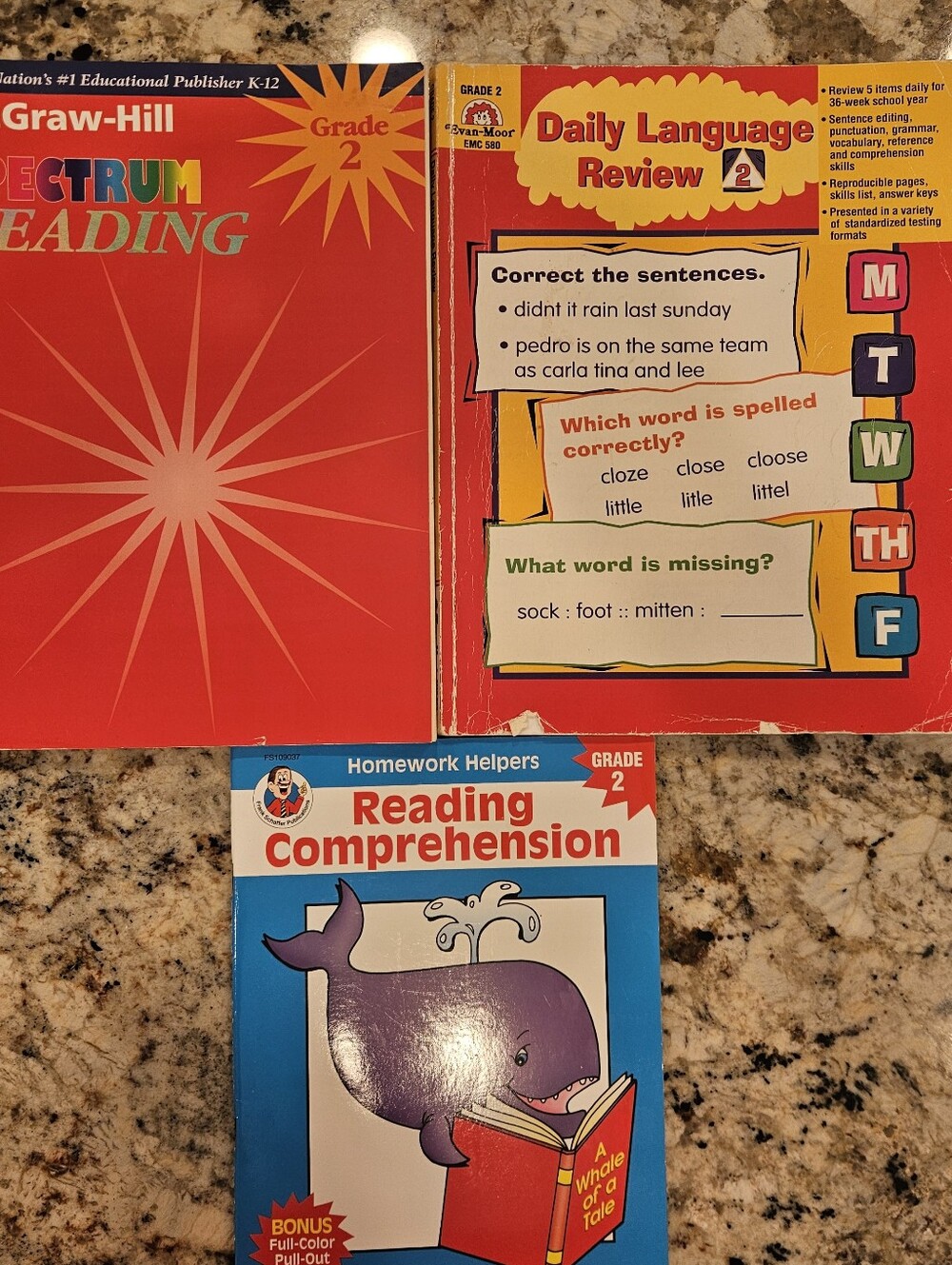Reading Comprehension Phonics Grammar Workbooks Grade Two 2 Teaching Homeschool